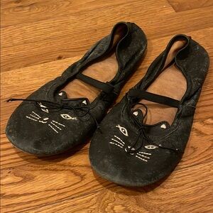 Magnolia Pearl Thomas Black Cat 🐈‍⬛ Ballet Slippers sz 40 (us 10)